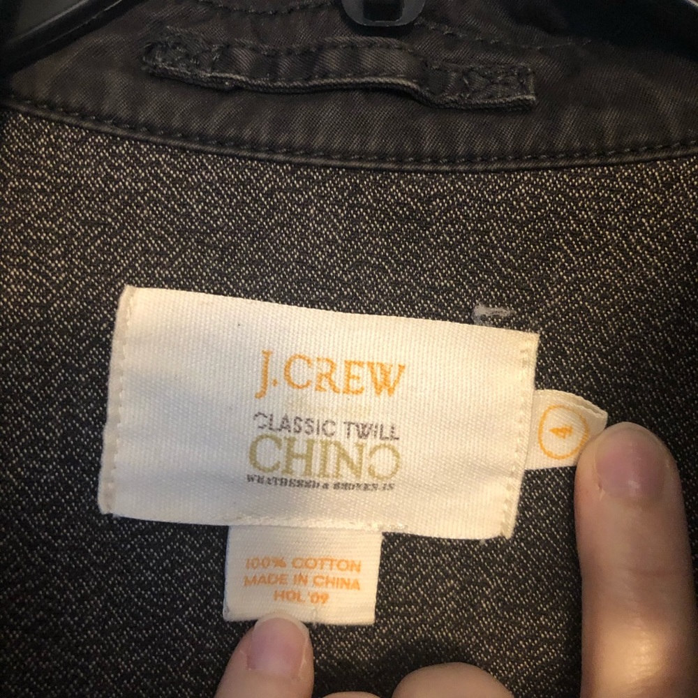 J. Crew classic twill chino gray cotton jacket - Picture 2 of 7